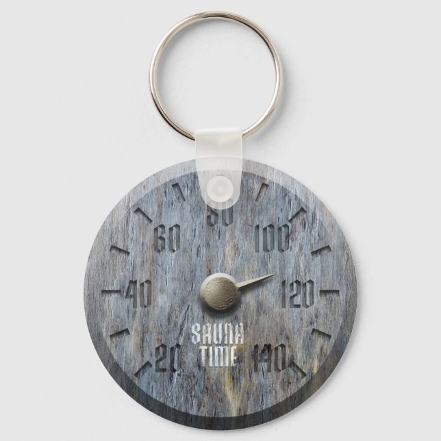 Sauna Time Keychain Nyckelring (Framsida)