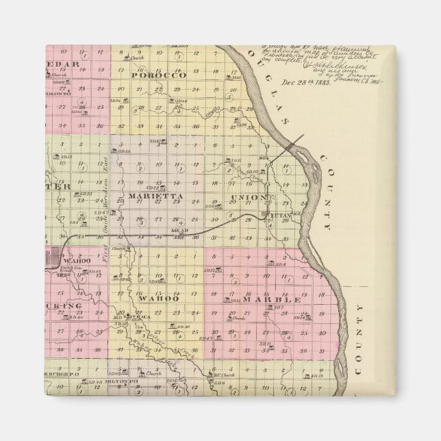 Saunders County, Nebraska Magnet (Framsidan)