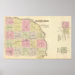 Saunders County Nebraska Poster