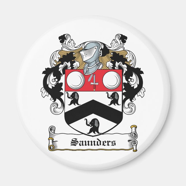Saunders Family Crest Magnet (Framsidan)