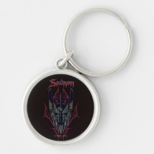 Sauron Icon Rund Silverfärgad Nyckelring
