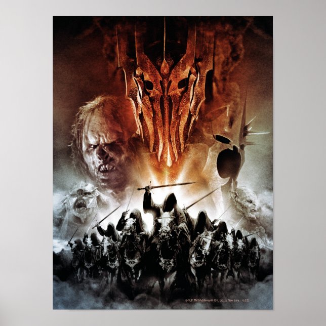 Sauron, Orcs, Witchking, and Ring Wraiths Poster (Framsidan)