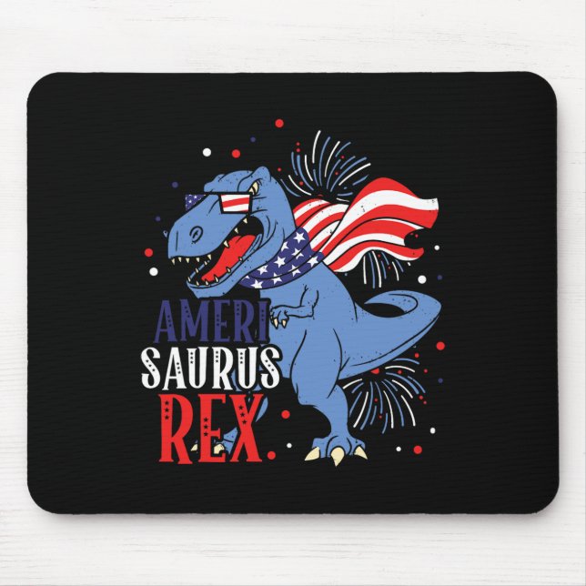 Saurus Rex 4:e juli Dinosaur Independence day Musmatta (Framsidan)