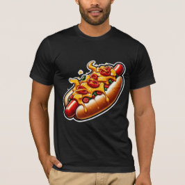 SAUSAGE-CHILI CHEESE HETT HUND 3 T SHIRT