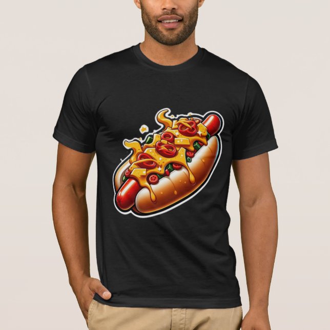 SAUSAGE-CHILI CHEESE HETT HUND 3 T SHIRT (Framsida)