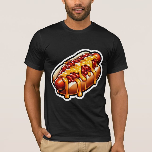 SAUSAGE-CHILI CHEESE HETT HUND 5 T SHIRT (Framsida)