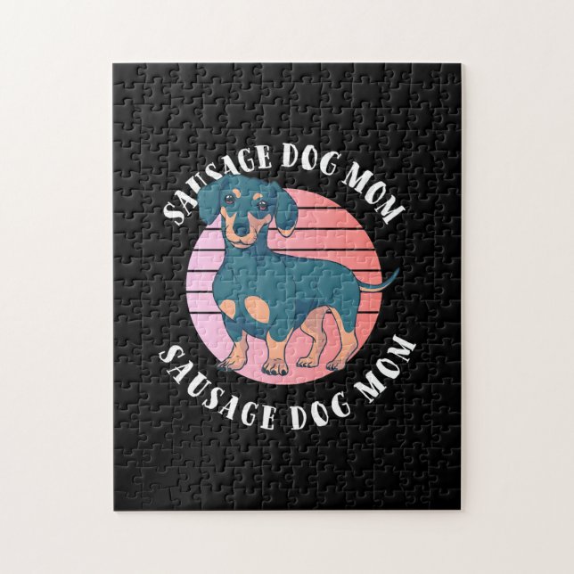 Sausage Dog Mamma Pussel (Vertikal)