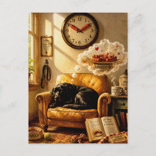 Sausage O’Clock Dreamtime – Surrealistisk hundkons Vykort