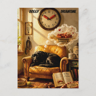 Sausage O’Clock Dreamtime – Surrealistisk hundkons Vykort