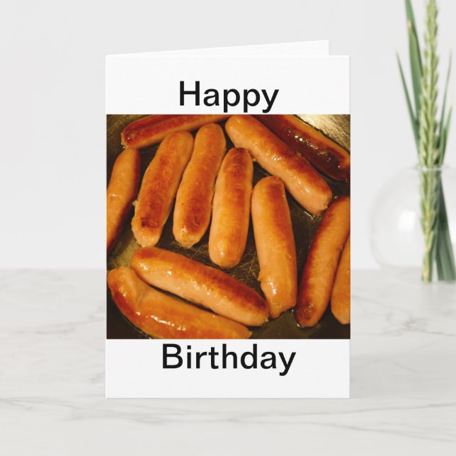 Sausages Grattis på födelsedagen Card Kort (Framsida)