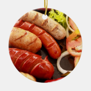 Sausages Julgransprydnad Keramik