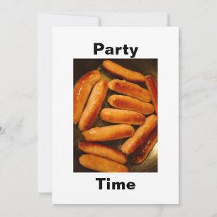 Sausages Party-tidsinbjudan Inbjudningar
