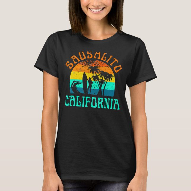 Sausalito California Beach Surfa Summer Vacation G T Shirt (Framsida)