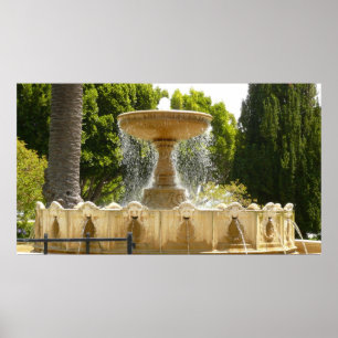 Sausalito Fontän California Travel Photography Poster