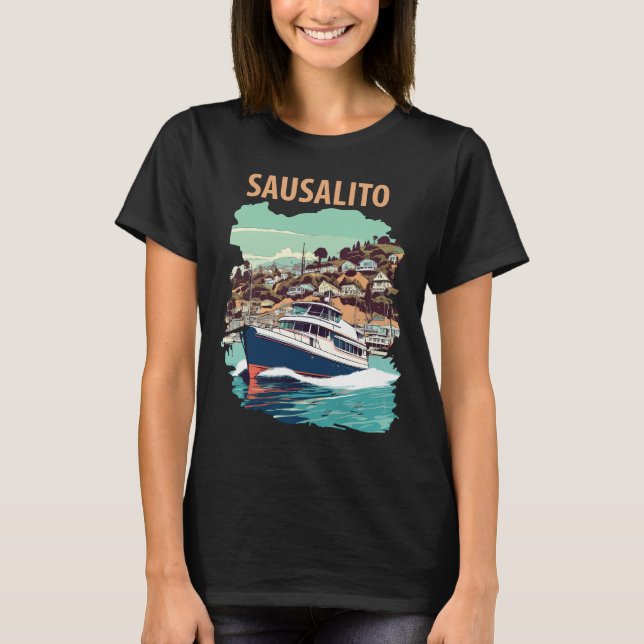 Sausalito, Kalifornien T Shirt (Framsida)