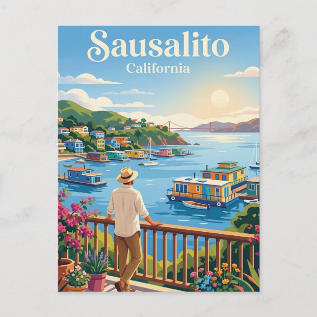 Sausalito USA Vykort (Framsida)