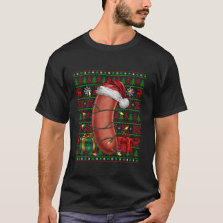 Sause Food Julafton Ljus Ugly Santa Hat Sause Ch T Shirt