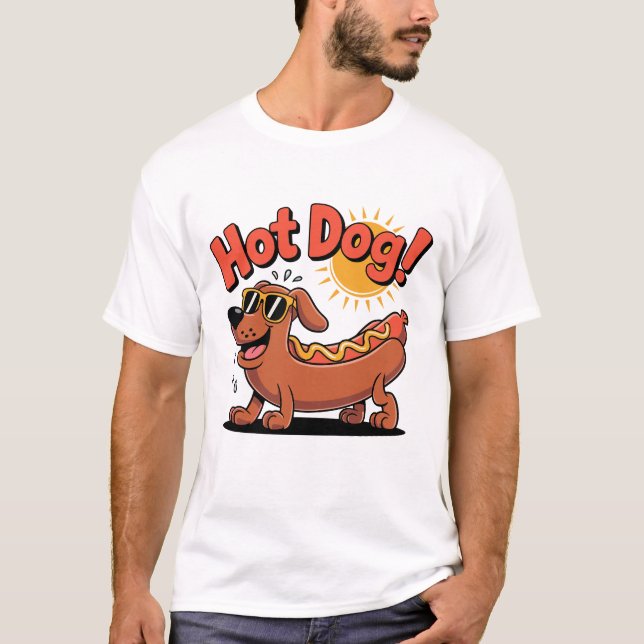 Sause Hett-Hund Vibes T Shirt (Framsida)