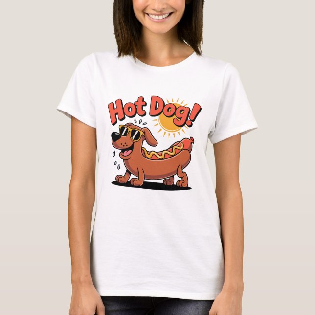 Sause Hett-Hund Vibes T Shirt (Framsida)