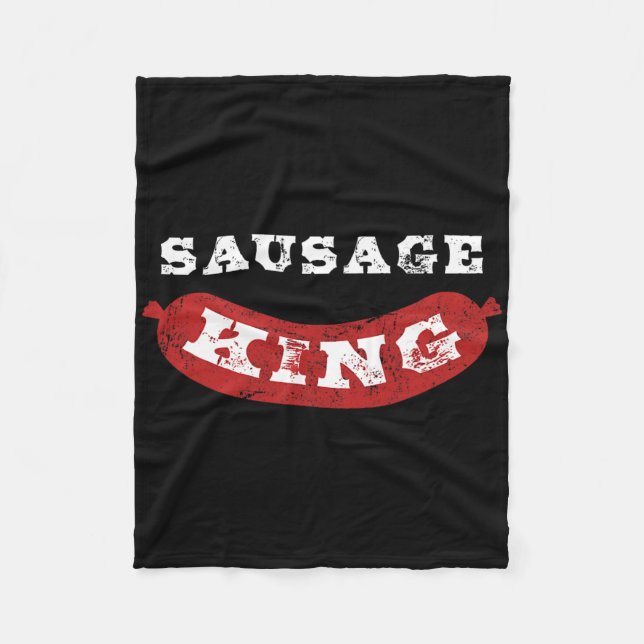 Sause Kung Funny Distress Bbq Fleecefilt (Framsidan)