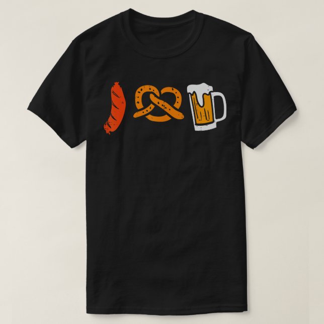 Sause Pretzel I Kärlek Oktoberfest German Bavarian T Shirt (Design framsida)