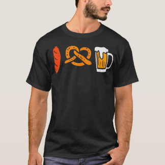 Sause Pretzel I Kärlek Oktoberfest German Bavarian T Shirt