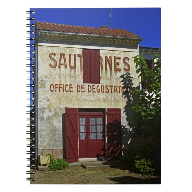 Sauternes Office de Degustation (Vin-provning) Anteckningsbok Med Spiral (Framsidan)