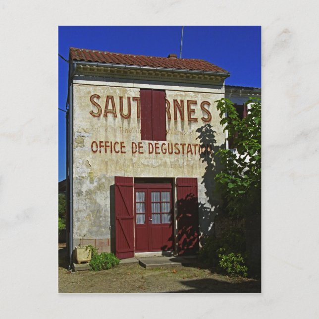 Sauternes Office de Degustation (Vin Taste) Vykort (Framsida)