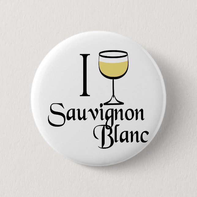 Sauvignon Blanc Vin Älskare-gåvor Knapp (Framsida)