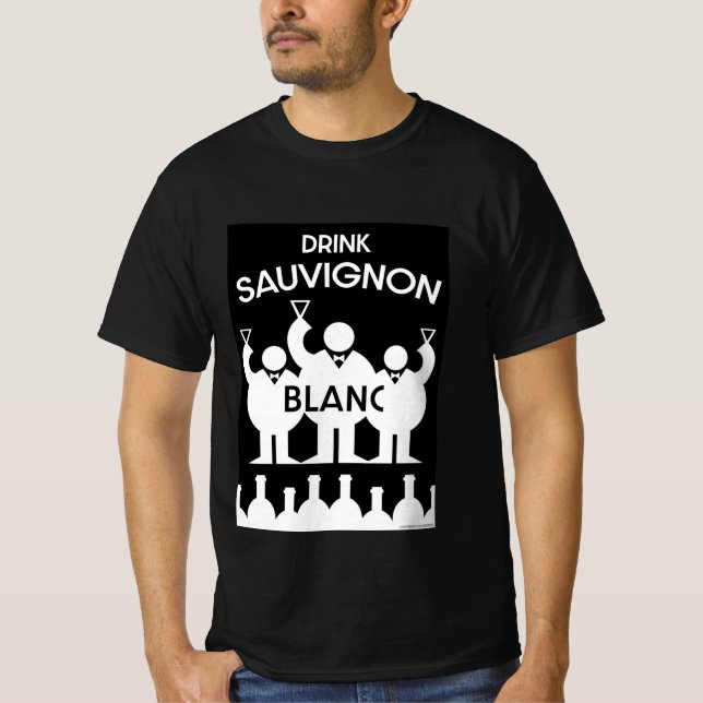 Sauvignon Blanc Vin Drinker T-Shirt (Framsida)