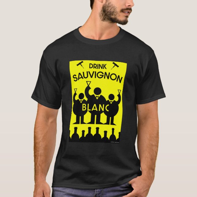 Sauvignon Blanc Vin Drinker T-Shirt (Framsida)