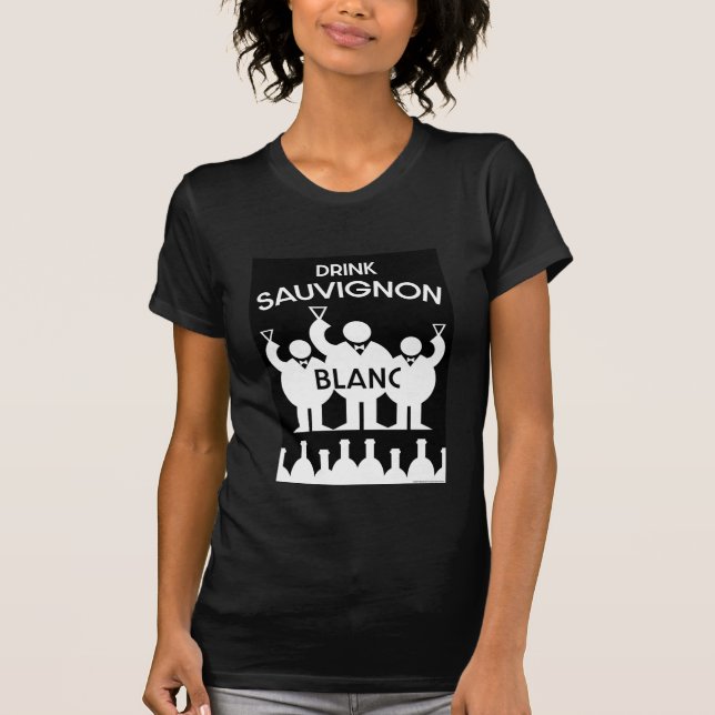 Sauvignon Blanc Vin Drinker T-Shirt (Framsida)