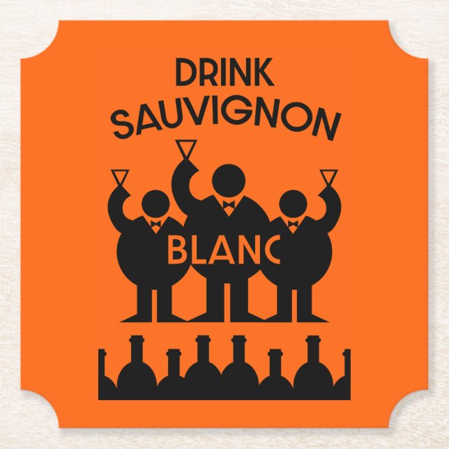 Sauvignon Blanc Vin Drinker Underlägg Papper (Framsida)