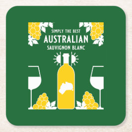 Sauvignon Blanc Vin Drinker Underlägg Papper Kvadrat