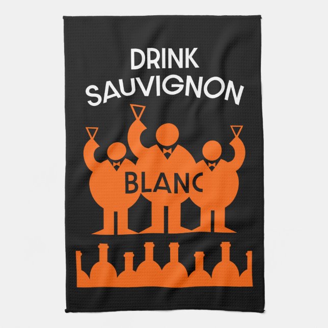 Sauvignon Blanc-vindrickare Kökshandduk (Vertikal)
