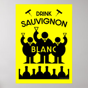 Sauvignon Blanc-vindrickare Poster