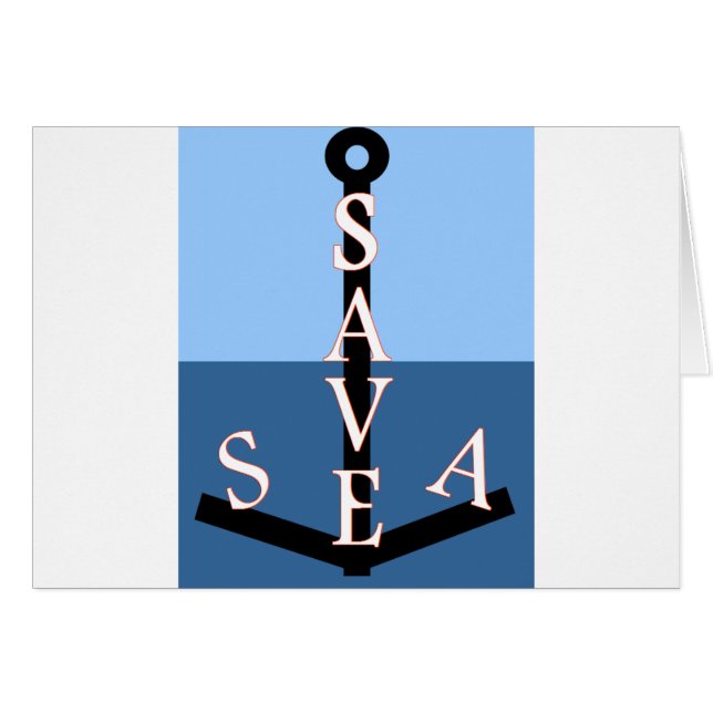 sauvons la mer hälsningskort (Framsidan Horizontal)
