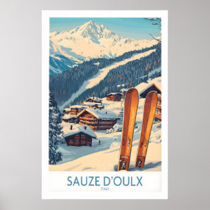 Sauze dOulx skidposter 1 Poster