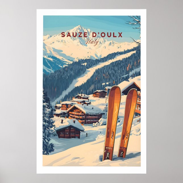 Sauze dOulx skidruck 1 Poster (Framsidan)