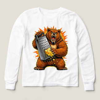 Savage Bear Grating Cheese | Funny Aggressive Anim T Shirt