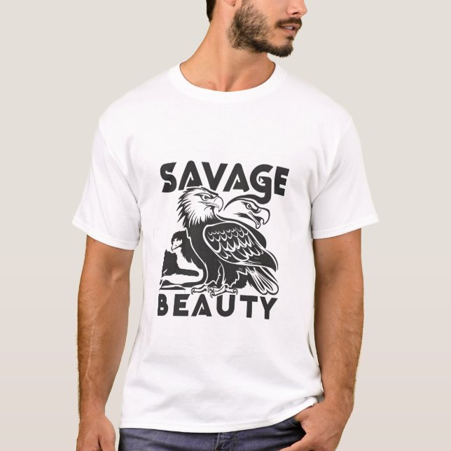 Savage Beauty Eagle T-Shirt (Framsida)