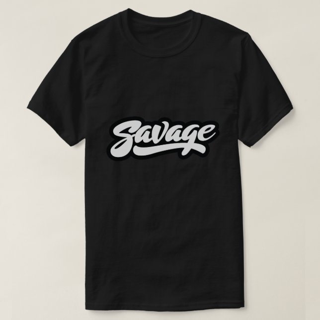 Savage Bold Script Typography T Shirt (Design framsida)