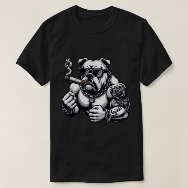 Savage Bulldog – Street Rebel Vibes T-Shirt (Design framsida)