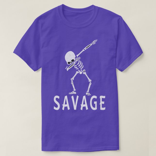 Savage Dabbing skeleton  T Shirt (Design framsida)