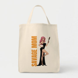 Savage Mamma Tote Bag | Coola Mamma Gift för djärv Tygkasse