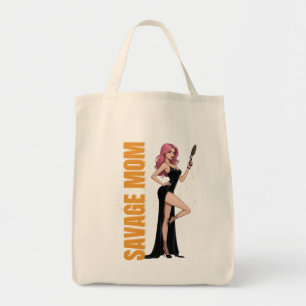 Savage Mamma Tote Bag Coola Mamma Gift för djärv Tygkasse