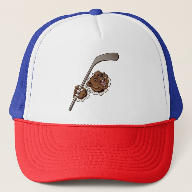Savage Puck: Lejon Hockey Design T-Shirt" Keps (Framsida)