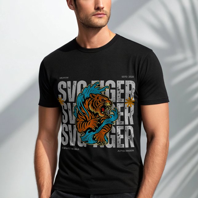 Savage Tiger Alpha Division T-Shirt | Streetwear  (Skapare uppladdad)