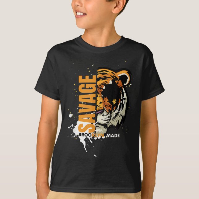 Savage Tiger,brooklyn Made, Graphic Tees Tiger, Mo T Shirt (Framsida)
