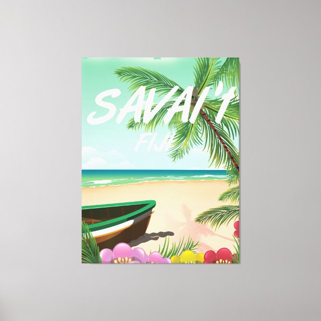 Savai'i Fiji Samoa reseresevärdeaffisch Canvastryck (Framsida)